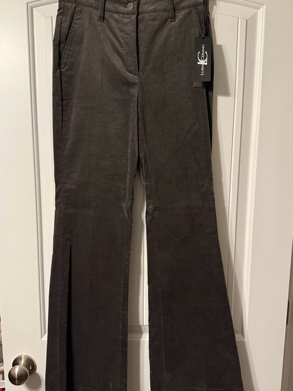 Luisa Cerano Charcoal Flare Pants